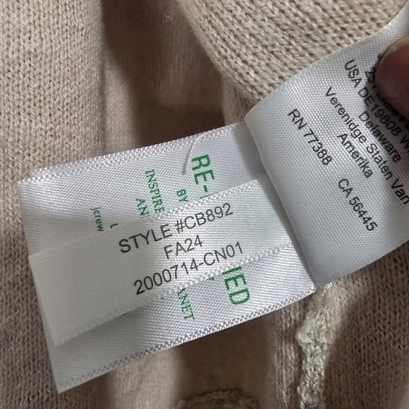 J. Crew Marled fringe-trim sweater lady jacket cream Preppy Neutral Quiet Luxury - Picture 12 of 12